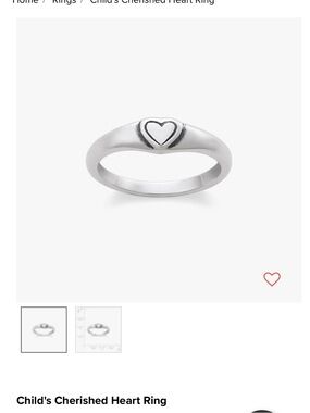 James Avery
Child's Cherished Heart Ring - Silver